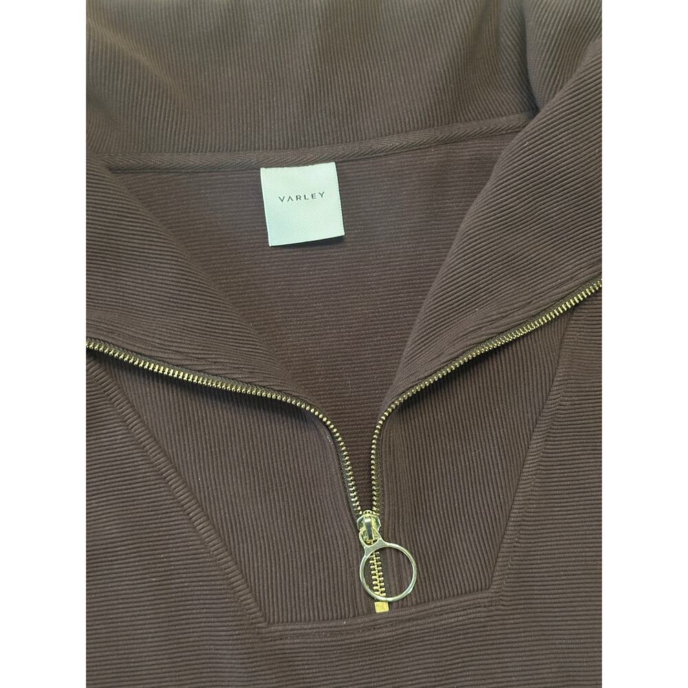 Varley Vine Half-Zip Pullover BROWN/GOLD Medium - Picture 2 of 9